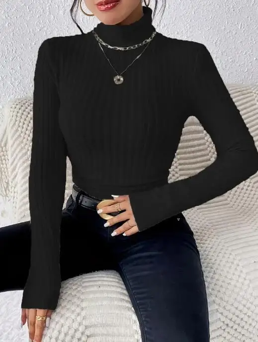 Women's Autumn and Winter High Neck Solid Color Casual Temperament Long Sleeved Fleece Knitted Top
Women's Autumn and Winter High Neck Solid Color Casual Temperament Long Sleeved Fleece Knitted Top