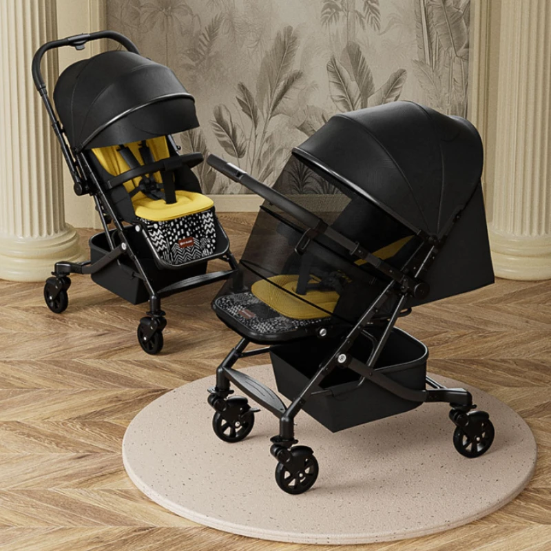 Lightweight Four-wheel Universal Baby Stroller Two-way Sitting and Lying Reversible Shock-absorbing Folding Newborn Babystroller
Lightweight Four-wheel Universal Baby Stroller Two-way Sitting and Lying Reversible Shock-absorbing Folding Newborn Babystroller