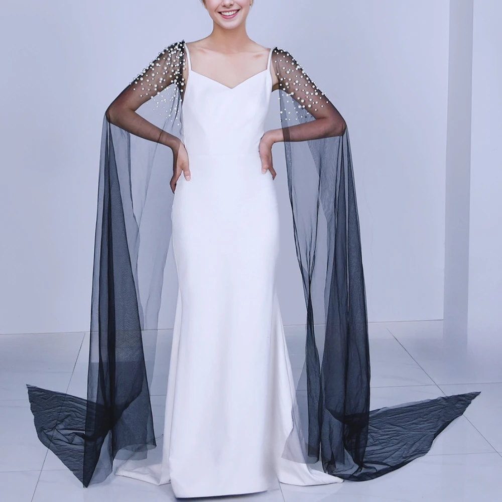 Long Tail Arm-Covering Pearls Beaded Bridal Shawl Removable Sleeves Girlfriend Wedding Bolero Elegant Wedding Accessories Props
Long Tail Arm-Covering Pearls Beaded Bridal Shawl Removable Sleeves Girlfriend Wedding Bolero Elegant Wedding Accessories Props