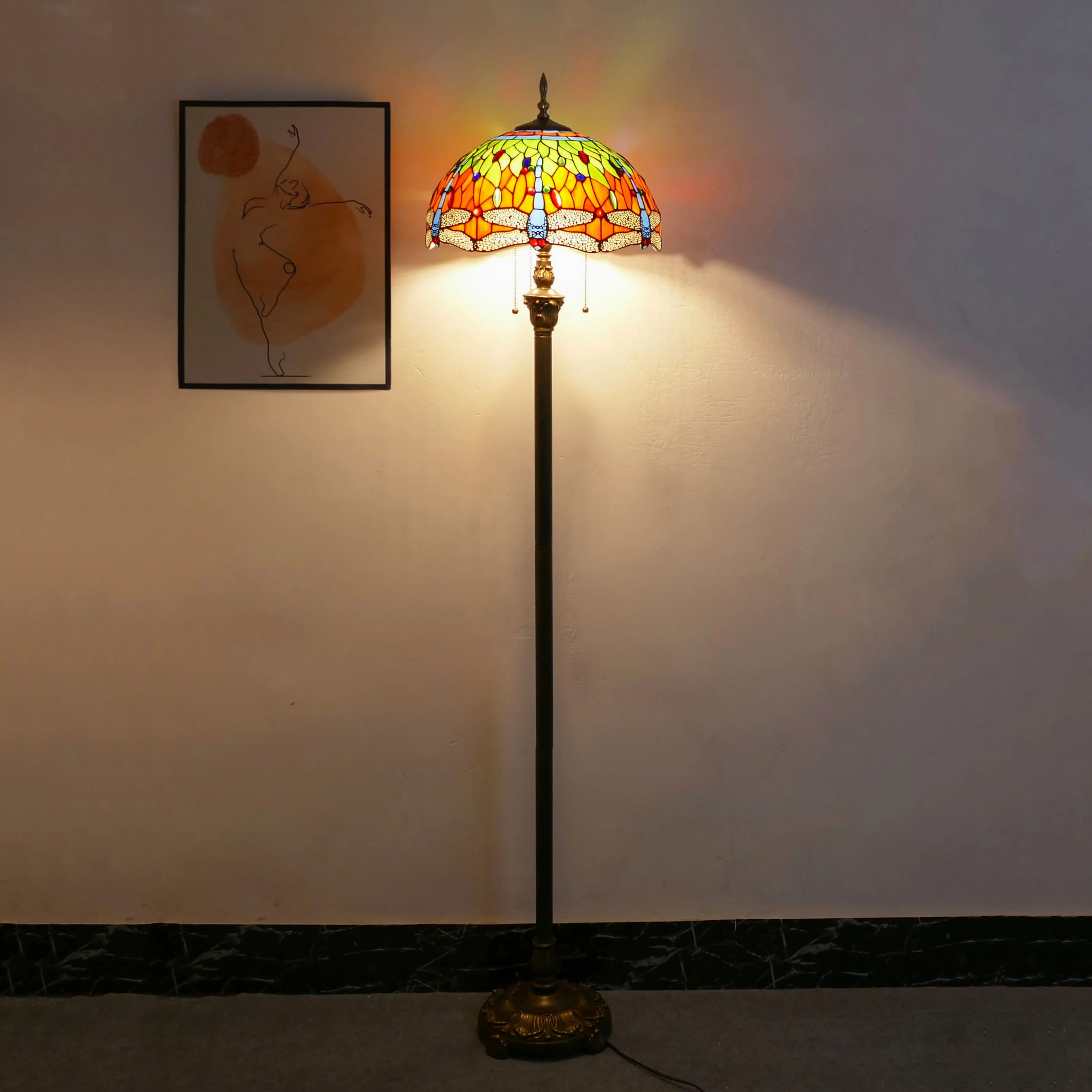 @#Vintage American Retro Hotel Stand Floor Lamp European Design with Stained Glass Luxury LED Light Source Indoor Use
@#Vintage American Retro Hotel Stand Floor Lamp European Design with Stained Glass Luxury LED Light Source Indoor Use