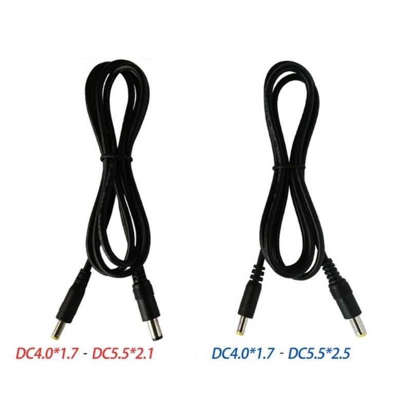 DC Power Plug 4.0x1.7mm male to 5.5x2.1mm/ 5.5x2.5mm Male Power Supply Cable Adapter Converter for CCTV Laptop Camera Power Cord
DC Power Plug 4.0x1.7mm male to 5.5x2.1mm/ 5.5x2.5mm Male Power Supply Cable Adapter Converter for CCTV Laptop Camera Power Cord