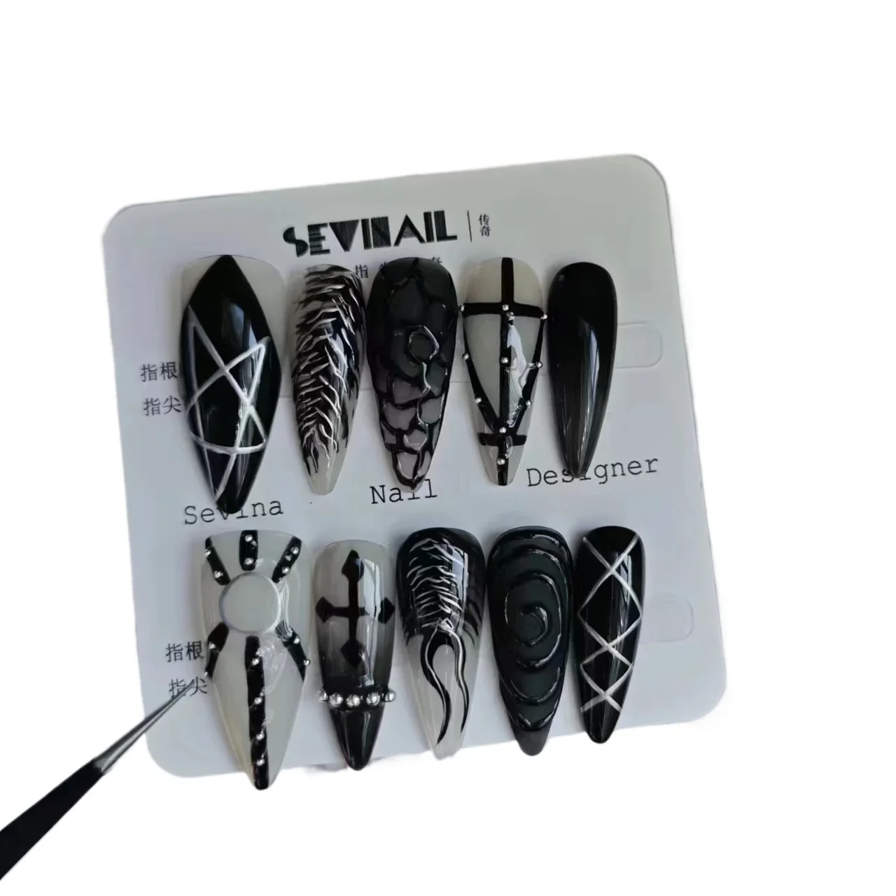 *Black Cool Sticker Diamond Handmade Wear Nail Mother's Day Gift Nail Patch Long Premium
*Black Cool Sticker Diamond Handmade Wear Nail Mother's Day Gift Nail Patch Long Premium
