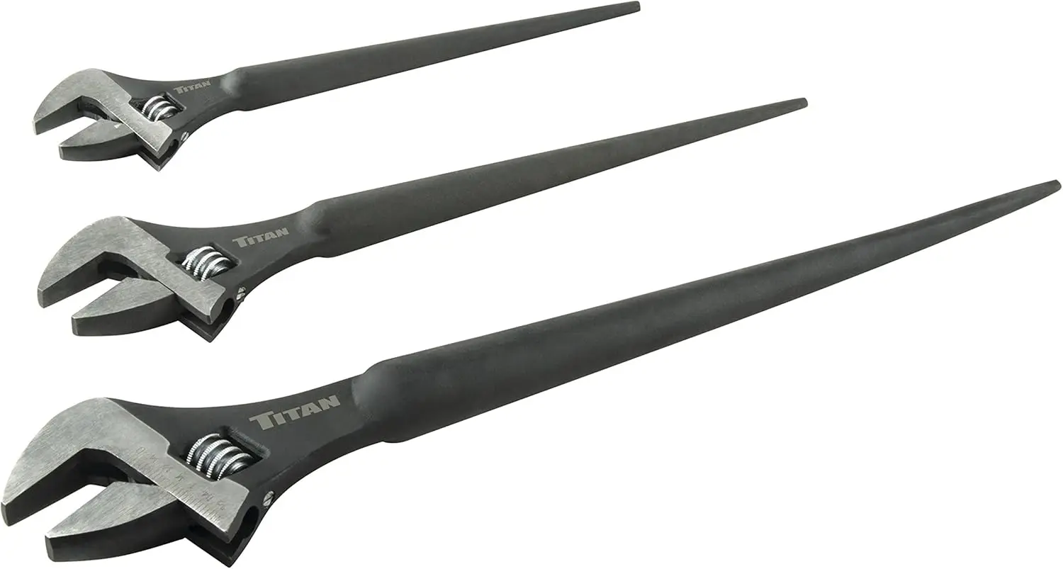 Adjustable Construction Spud Wrench, 3-Pc Set - Titan 223
Adjustable Construction Spud Wrench, 3-Pc Set - Titan 223