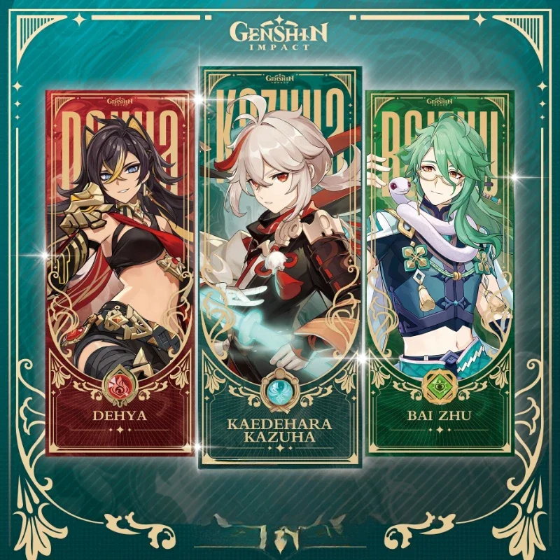 Genshin Impact Wriothesley Kamisato Ayato Popular Game Peripheral Laser Ticket Double sided Gold Stamping Bookmark Gifts
Genshin Impact Wriothesley Kamisato Ayato Popular Game Peripheral Laser Ticket Double sided Gold Stamping Bookmark Gifts