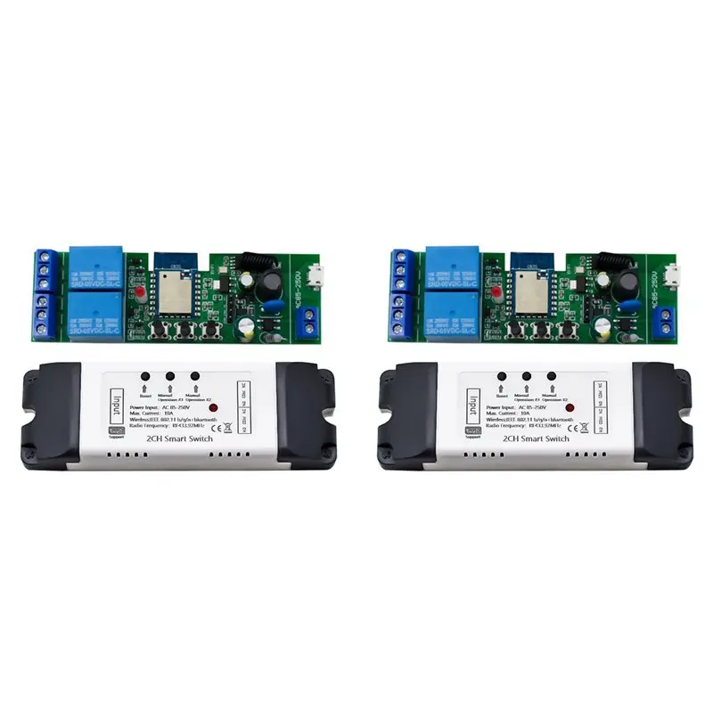 2X Tuya WIFI 2CH Smart Relay Switch Sensor AC85-250V Switch Access Control Relay Controller With Shell-ABIU
2X Tuya WIFI 2CH Smart Relay Switch Sensor AC85-250V Switch Access Control Relay Controller With Shell-ABIU