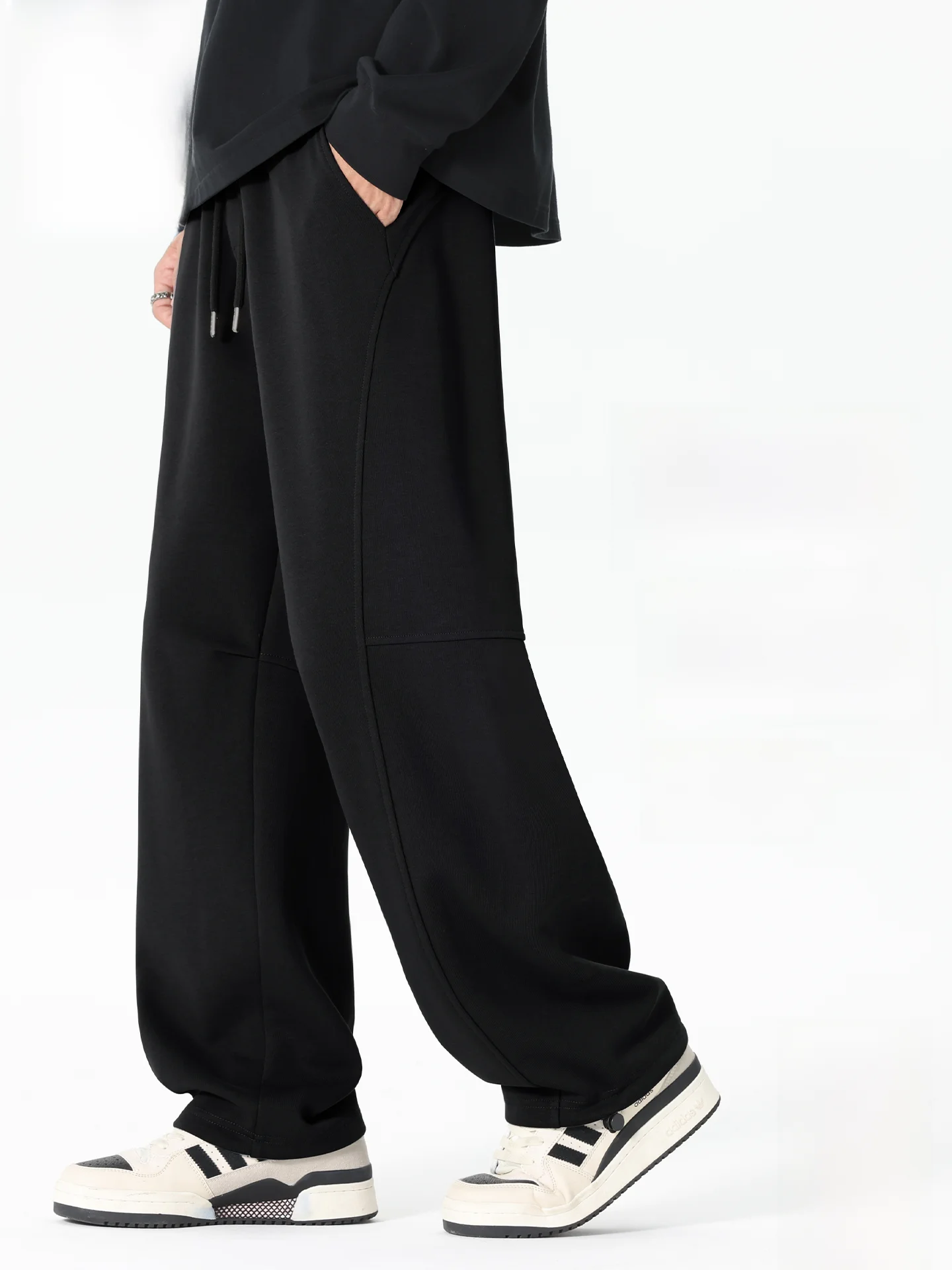 Men's Casual Trousers Spring Season Pleated Sweatpants Elastic Waisand American Sle Cotton Polyester Blend
Men's Casual Trousers Spring Season Pleated Sweatpants Elastic Waisand American Sle Cotton Polyester Blend