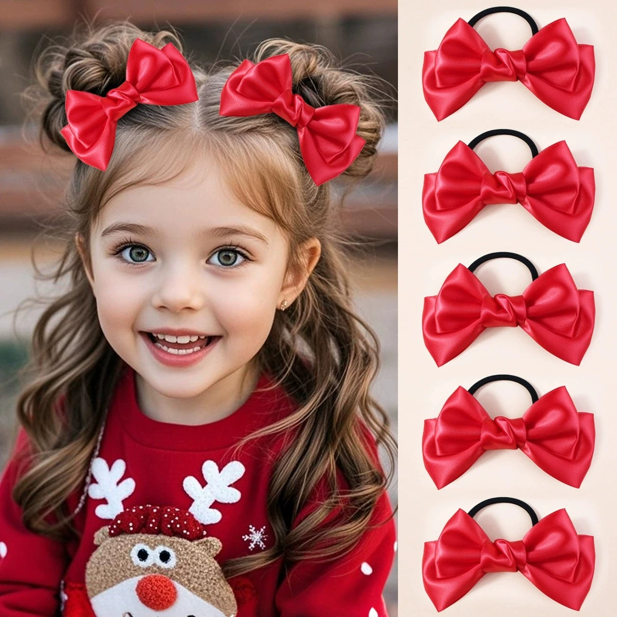 Cute Christmas Bow Tie Hairbands for Children Hair Circle Elastic Rubber Band Kids Bowknot Hair Accessories Bow Ponytail Holder
Cute Christmas Bow Tie Hairbands for Children Hair Circle Elastic Rubber Band Kids Bowknot Hair Accessories Bow Ponytail Holder
