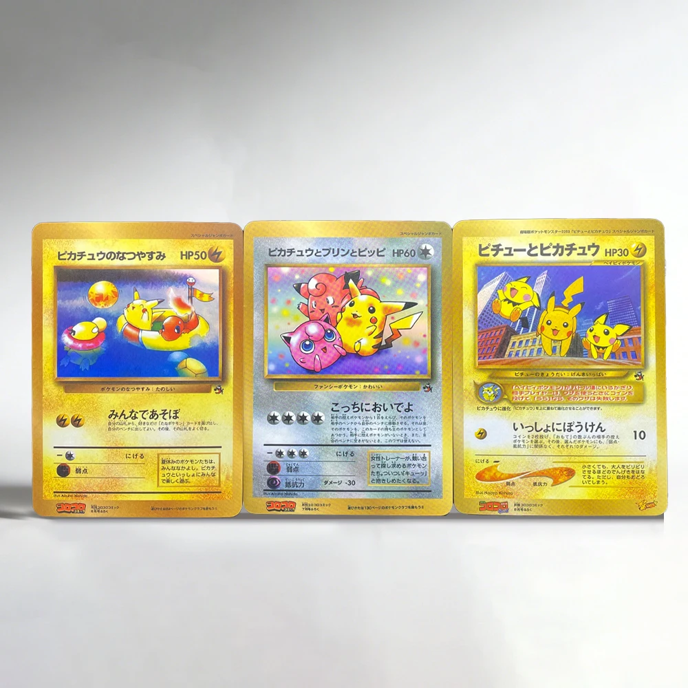 3pcs/set DIY Pichu Anime PTCG Self-made Card Late 1990s - Early 2000s Vintage Promo Magazine Exclusive Series Collecting Card
3pcs/set DIY Pichu Anime PTCG Self-made Card Late 1990s - Early 2000s Vintage Promo Magazine Exclusive Series Collecting Card