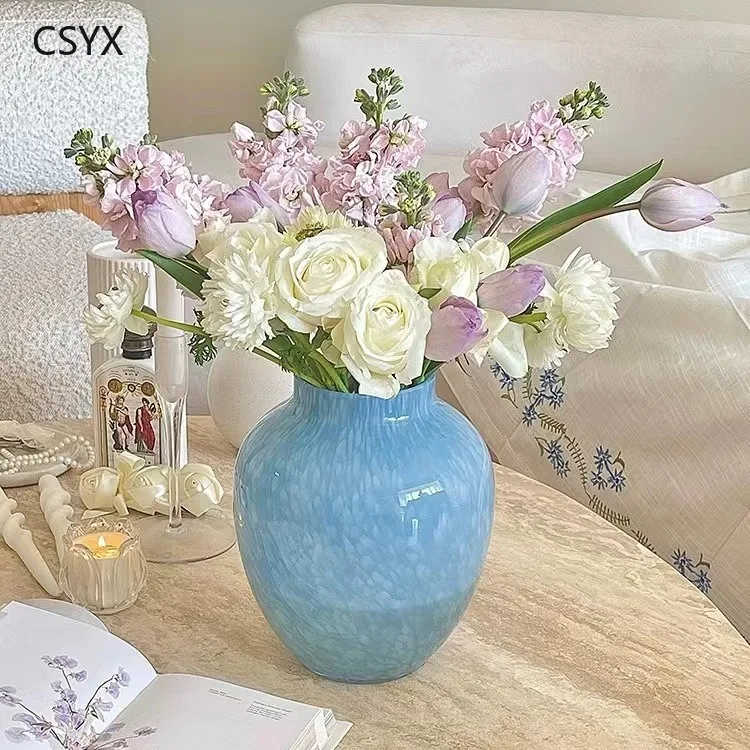 Nordic Ins Wind Blue Glass Vase, High-end Home Living Room Vase with Vase Decorative Ornament, High Value
Nordic Ins Wind Blue Glass Vase, High-end Home Living Room Vase with Vase Decorative Ornament, High Value