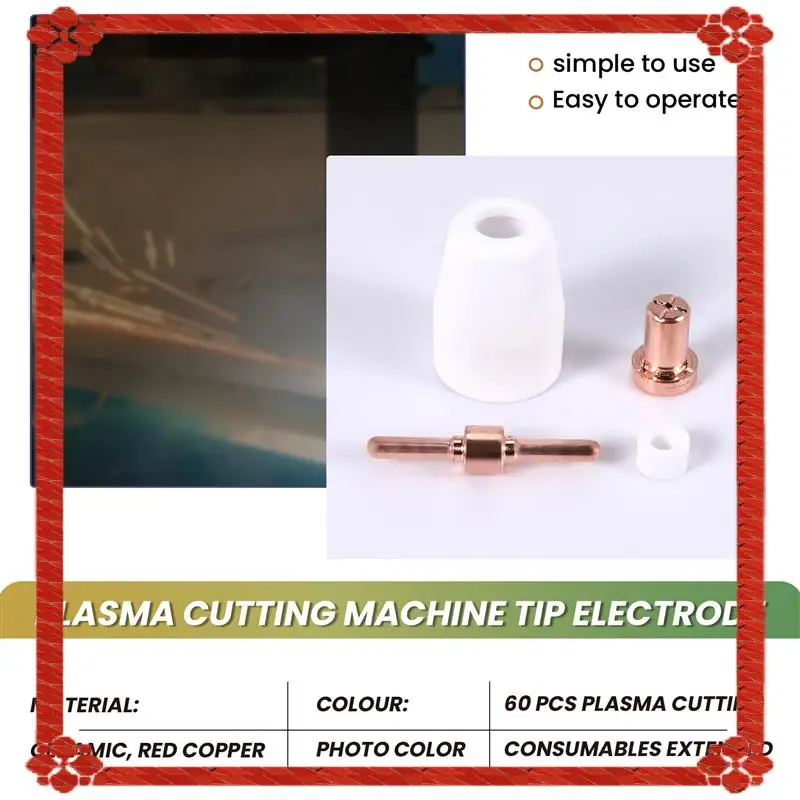 24-Hour Delivery 60 Pcs/Set + Red Copper Air Plasma Cutting Cutter Consumables Extended TIP Nozzles Electrode For PT31 L
24-Hour Delivery 60 Pcs/Set + Red Copper Air Plasma Cutting Cutter Consumables Extended TIP Nozzles Electrode For PT31 L