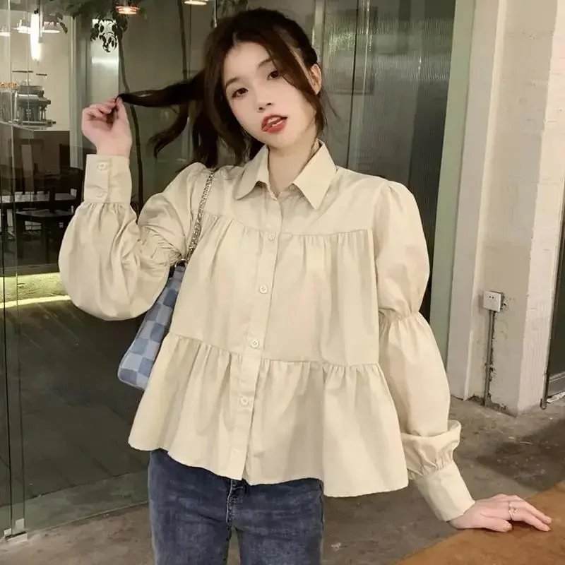 Spring Autumn Long Sleeve Vintage Casual Shirts Women Turndown Collar Loose Cotton Button Blouses Female Top Blusas Mujer E504
Spring Autumn Long Sleeve Vintage Casual Shirts Women Turndown Collar Loose Cotton Button Blouses Female Top Blusas Mujer E504