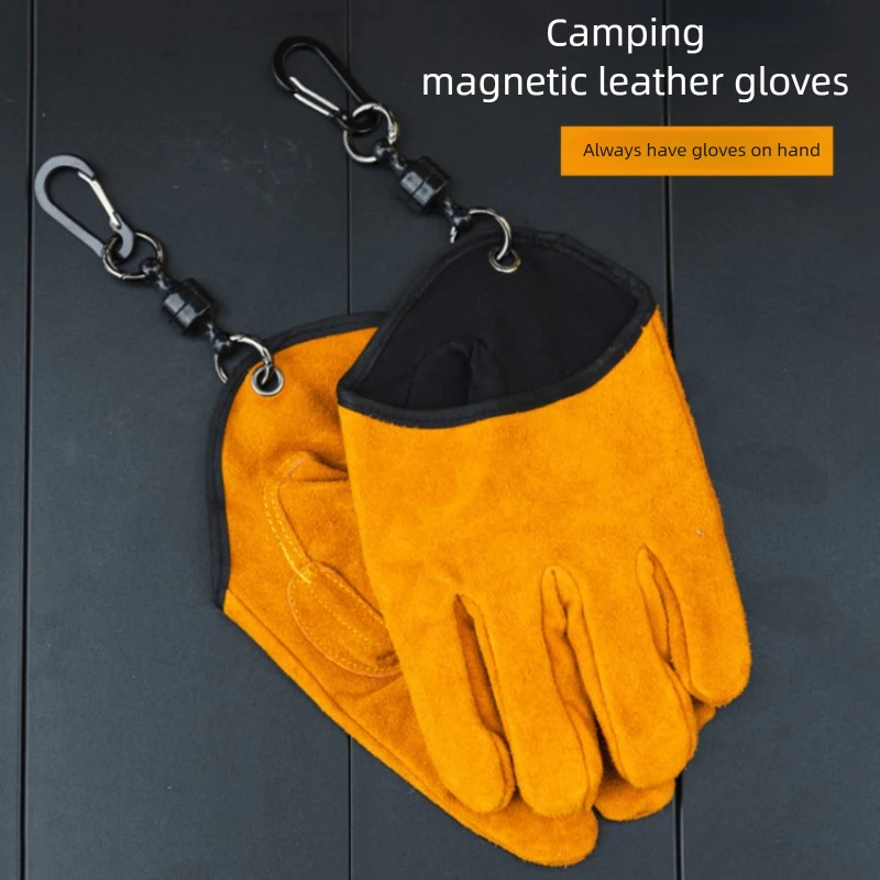 Camping Fireproof Anti-scald Leather Gloves Flame Retardant Heat Insulated Magnetic Buckle Quick Release for Picnic Campfire BBQ
Camping Fireproof Anti-scald Leather Gloves Flame Retardant Heat Insulated Magnetic Buckle Quick Release for Picnic Campfire BBQ