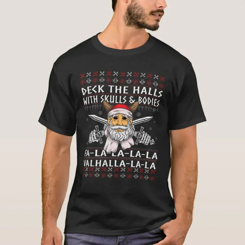 Fa La La Valhalla Ugly Christmas Sweater Warrior Xmas Gift T-Shirt 100% Cotton O-Neck Short Sleeve Casual Mens T-shirt
Fa La La Valhalla Ugly Christmas Sweater Warrior Xmas Gift T-Shirt 100% Cotton O-Neck Short Sleeve Casual Mens T-shirt