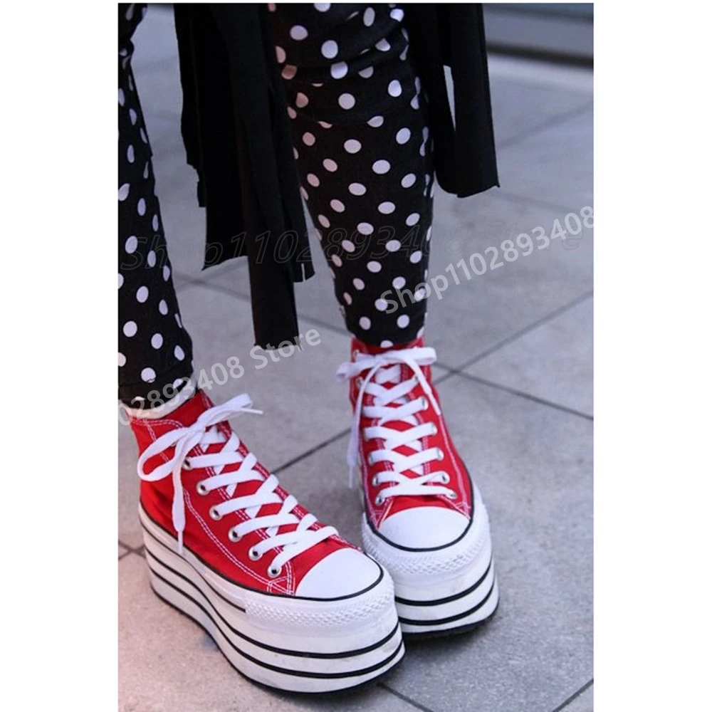 Red Sport Style Thick Soled Pumps Sexy Shallow Round Toe Casual Cross Tied Big Size Fashion Women Shoes 2025 Spring Para Mujere
Red Sport Style Thick Soled Pumps Sexy Shallow Round Toe Casual Cross Tied Big Size Fashion Women Shoes 2025 Spring Para Mujere