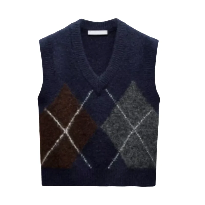 New 2024 Autumn Winter Women's Casual Knitted Vest ort Top V-Ne Svel Diamond Patterned Faion Versatile 575534
New 2024 Autumn Winter Women's Casual Knitted Vest ort Top V-Ne Svel Diamond Patterned Faion Versatile 575534