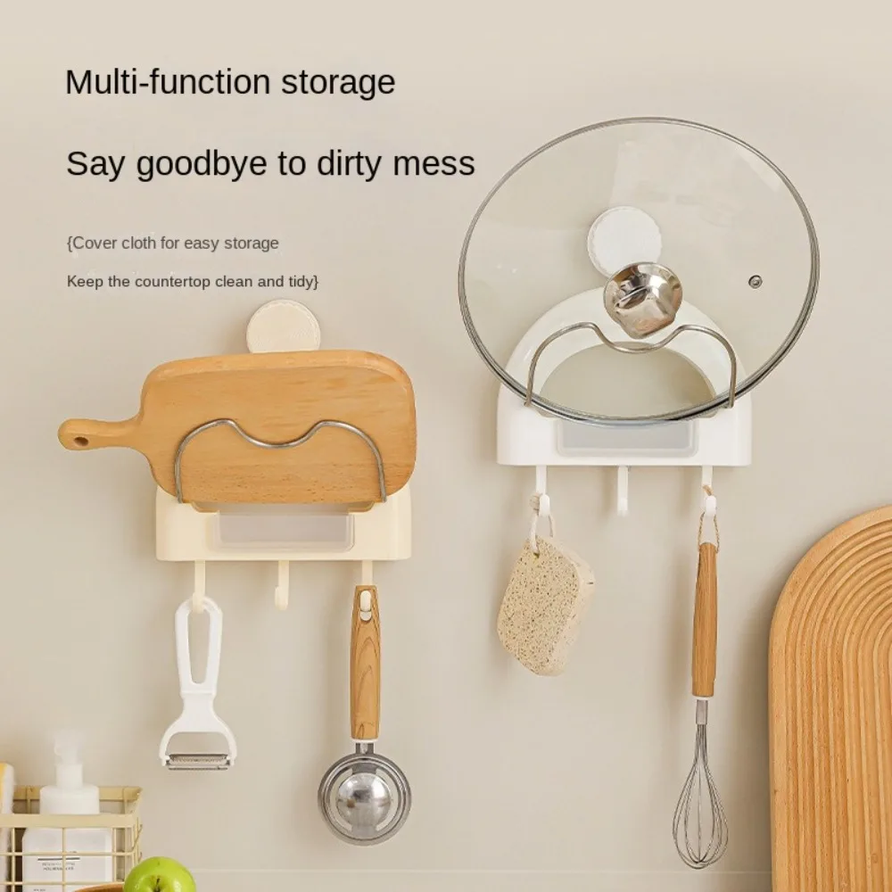 Wall Hanging Suction Cup Pot Lid Holder Good Load-bearing Space Saving Cutting Board Holder Stable Punch Free
Wall Hanging Suction Cup Pot Lid Holder Good Load-bearing Space Saving Cutting Board Holder Stable Punch Free