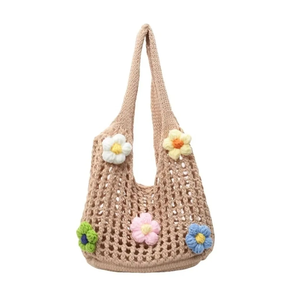 Cute Multicolor Flower Woven Bag Bohemian Style Large Capacity Knitting Tote Bag Hollow Handbag Hollow Shoulder Bag Shopping
Cute Multicolor Flower Woven Bag Bohemian Style Large Capacity Knitting Tote Bag Hollow Handbag Hollow Shoulder Bag Shopping