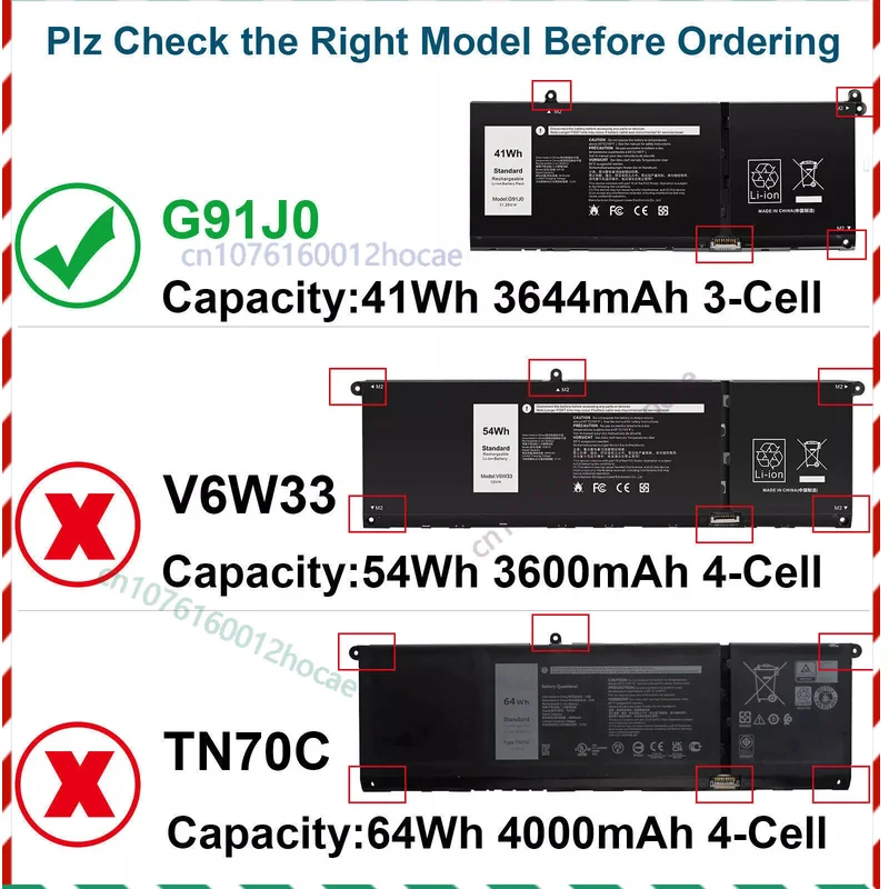 G91J0 Battery For Dell Inspiron 15 5510 5515 5518 3510 3511 3515 3520 3530 3535 
G91J0 Battery For Dell Inspiron 15 5510 5515 5518 3510 3511 3515 3520 3530 3535