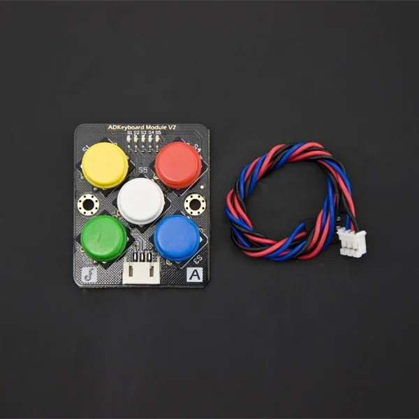 DFRobot Electronic Building Blocks ADKeyboard Analog Keypad Button Module with Data Cable
DFRobot Electronic Building Blocks ADKeyboard Analog Keypad Button Module with Data Cable