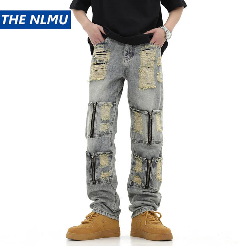 2024 Ripped Jeans High Street Straight Trousers Destroyed Hole Baggy Denim Pants Vintage Retro Hip Hop
2024 Ripped Jeans High Street Straight Trousers Destroyed Hole Baggy Denim Pants Vintage Retro Hip Hop