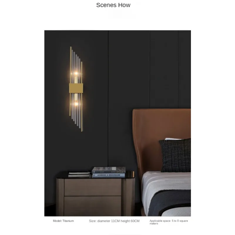 Wall lamps light luxury post-modern crystal wall copper bedroom bedside living room background corridor chandelier pendant decor
Wall lamps light luxury post-modern crystal wall copper bedroom bedside living room background corridor chandelier pendant decor