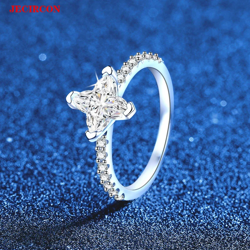 JECIRCON 1 Carat Moissanite Ring for Women S925 Sterling Silver French Luxury Star Design Ring Fashion Versatile Finger Jewelry
JECIRCON 1 Carat Moissanite Ring for Women S925 Sterling Silver French Luxury Star Design Ring Fashion Versatile Finger Jewelry