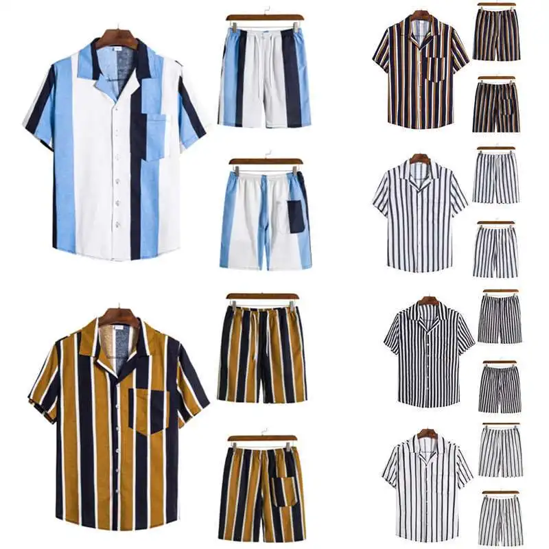 New Men's Cotton Linen Striped Shirt Shorts Beachwear Autumn Season Short Sleeve Short Pants Male Fashion Casual Outfit
New Men's Cotton Linen Striped Shirt Shorts Beachwear Autumn Season Short Sleeve Short Pants Male Fashion Casual Outfit