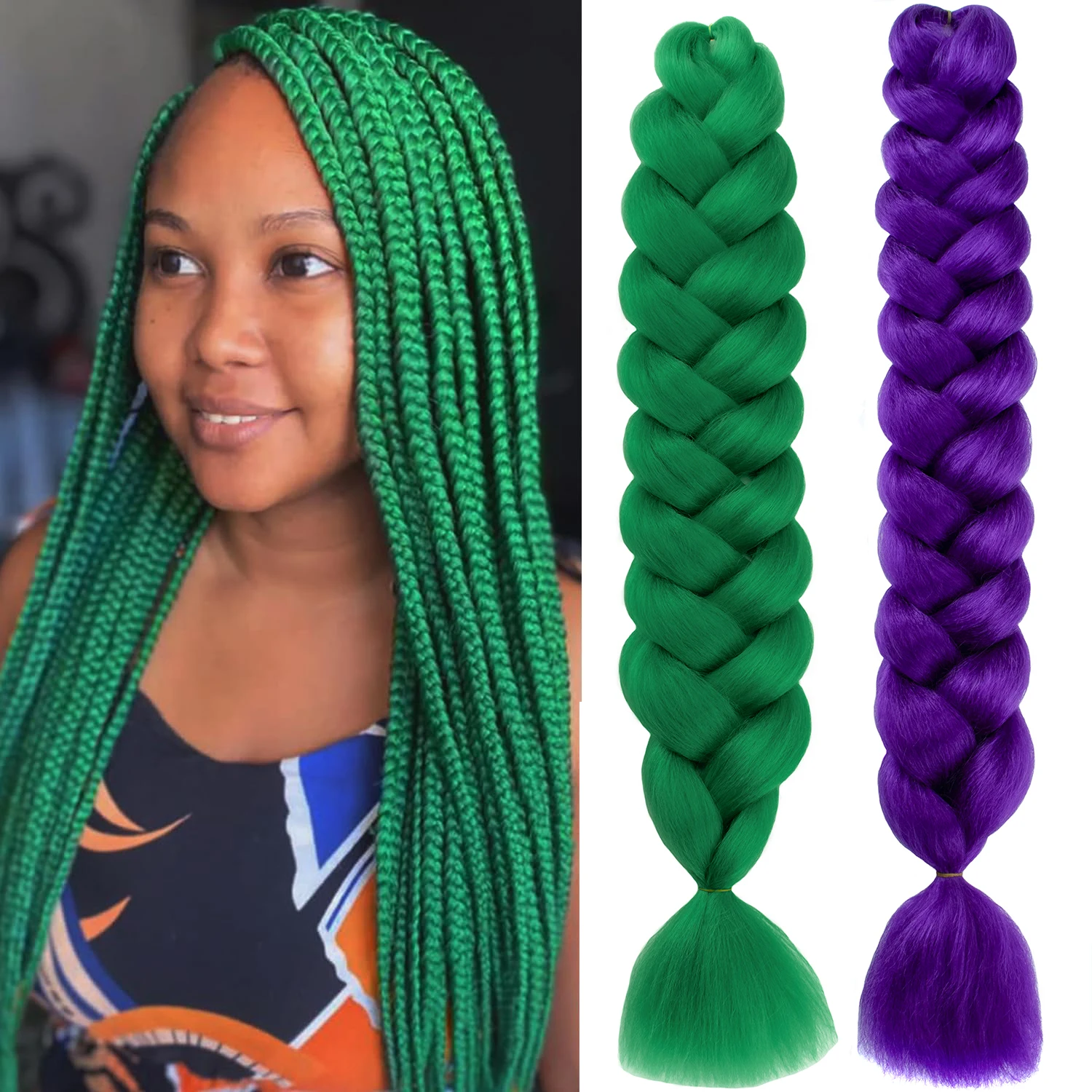 41 Inch 165g Ultra Long Jumbo Braid Hair Synthetic Colorful Braiding Hair Extensions for African Crochet Braids DIY Hairstyle
41 Inch 165g Ultra Long Jumbo Braid Hair Synthetic Colorful Braiding Hair Extensions for African Crochet Braids DIY Hairstyle