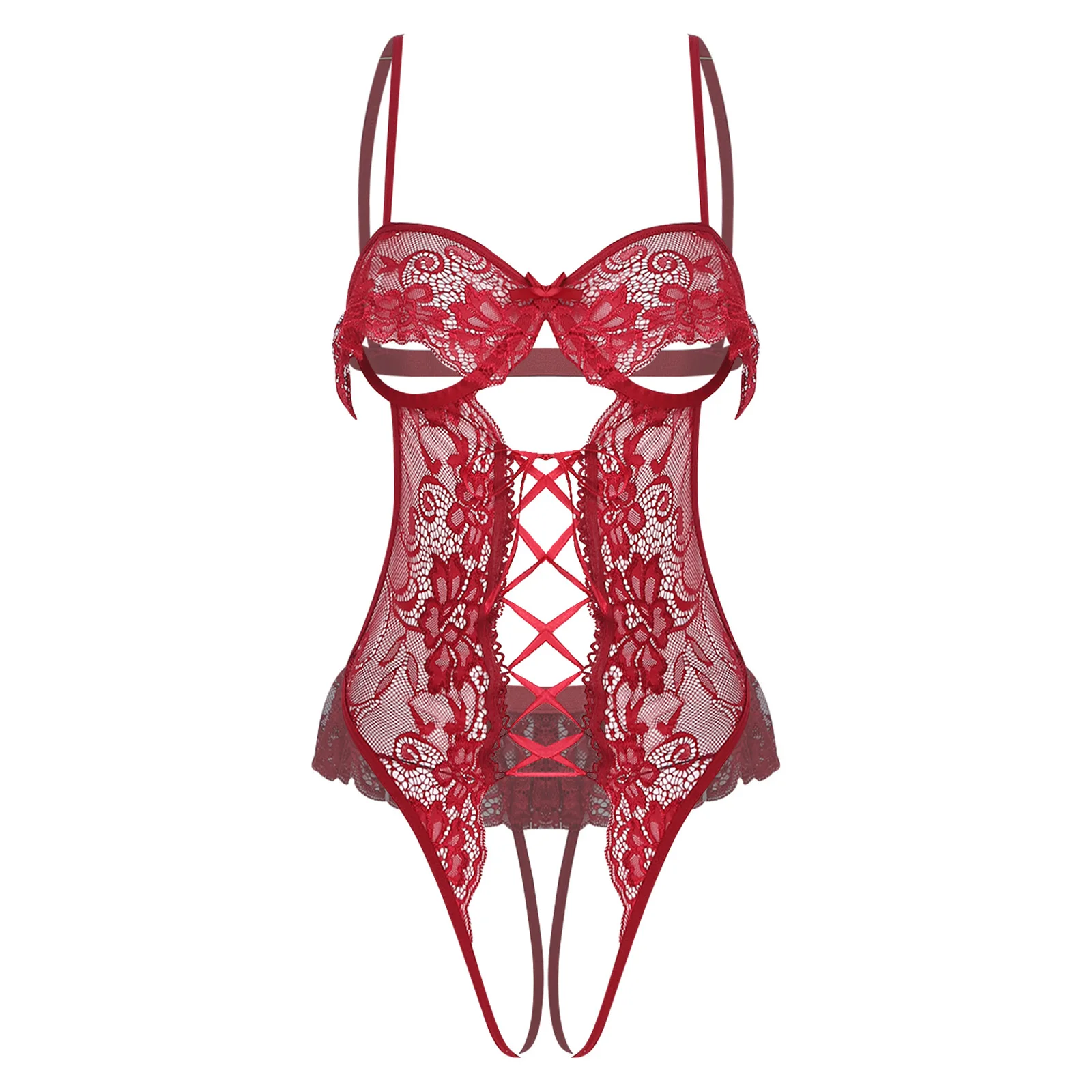 Женское эротическое белье: Прозрачное кружевное боди с цветочным узором, открытой грудью, без промежности, с рюшами, без спинки, сексуальная ночная сорочка
Женское эротическое белье: Прозрачное кружевное боди с цветочным узором, открытой грудью, без промежности, с рюшами, без спинки, сексуальная ночная сорочка