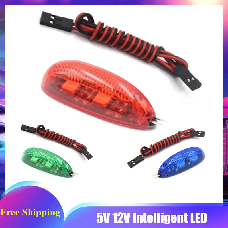 RC Led Light 5V 12V Intelligent LED Night Flight Navigation Searching Light Red Green Blue White for Fixed Wing Quadcopter Lamps
RC Led Light 5V 12V Intelligent LED Night Flight Navigation Searching Light Red Green Blue White for Fixed Wing Quadcopter Lamps