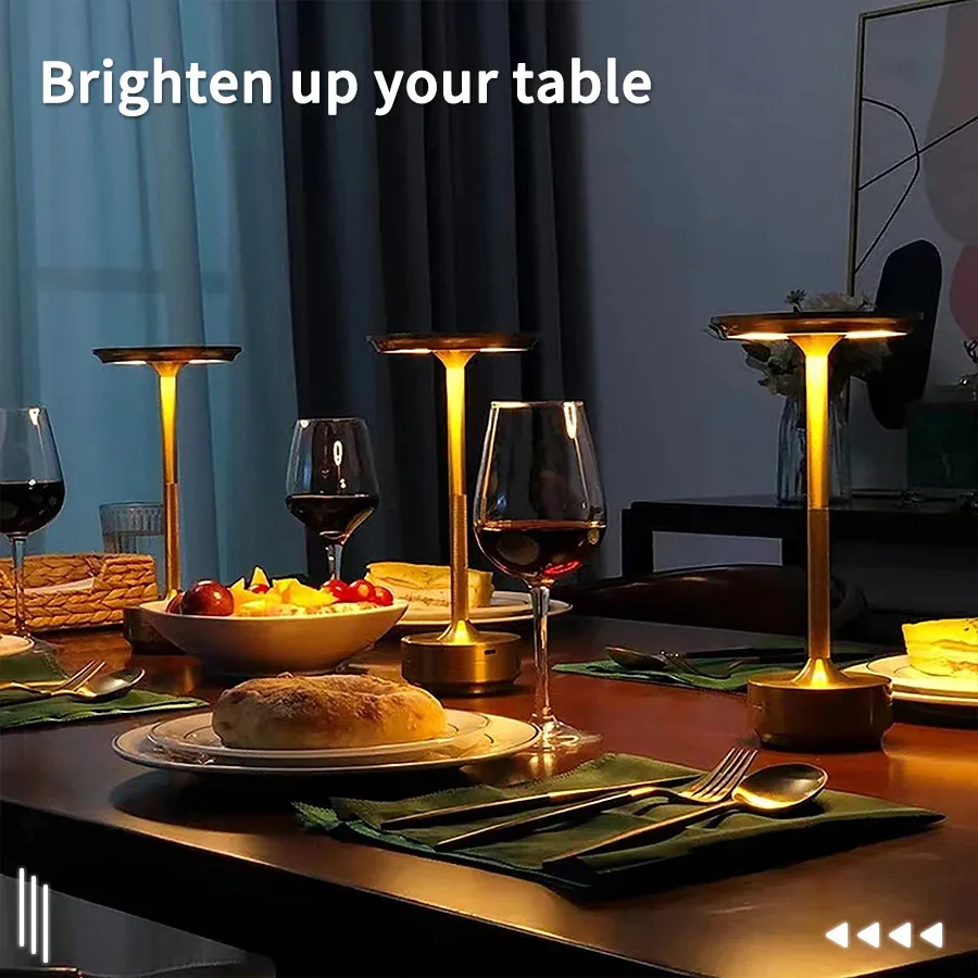 Wireless Simple Decorative Table Lamp Infinitely Dimmable Atmosphere Classic Retro Portable Rechargeable Touch Desk Lamp
Wireless Simple Decorative Table Lamp Infinitely Dimmable Atmosphere Classic Retro Portable Rechargeable Touch Desk Lamp