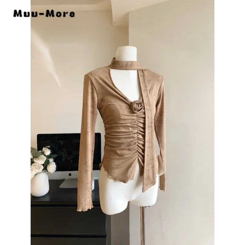 2023 Winter Casual Elegant Solid Color Long Sleeve V-Neck T-Shirts Women Fashion Luxury 3D Flower Decoration Slim Fit Tees Tops
2023 Winter Casual Elegant Solid Color Long Sleeve V-Neck T-Shirts Women Fashion Luxury 3D Flower Decoration Slim Fit Tees Tops