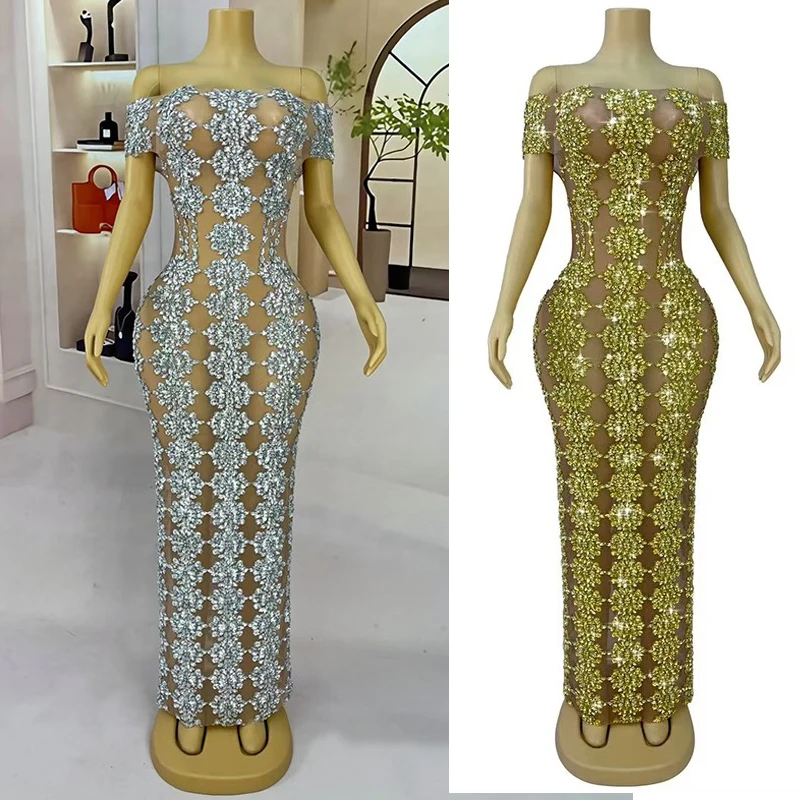 Gold Silver Rhinestones Evening Dresses Women Singer Party Dress Jazz Costume Stage Performance Wear Festival Outfit XS9281
Gold Silver Rhinestones Evening Dresses Women Singer Party Dress Jazz Costume Stage Performance Wear Festival Outfit XS9281