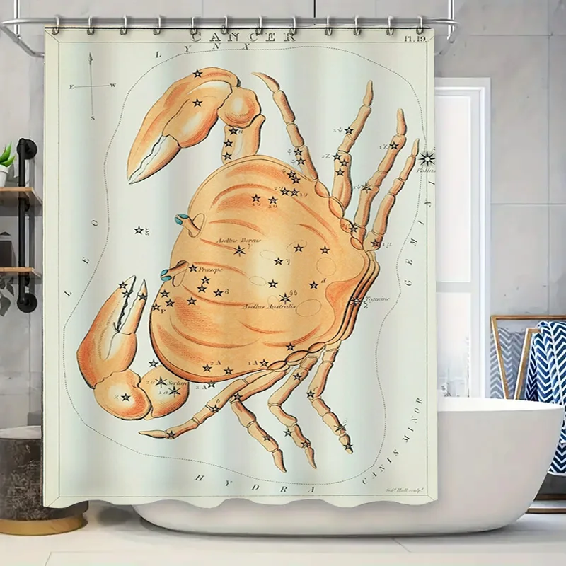 Stylish Bath Shower Curtain with Zodiac Constellation Design for Bathroom Decor Orange Crab 12 Pieces Set in Various Sizes
Stylish Bath Shower Curtain with Zodiac Constellation Design for Bathroom Decor Orange Crab 12 Pieces Set in Various Sizes