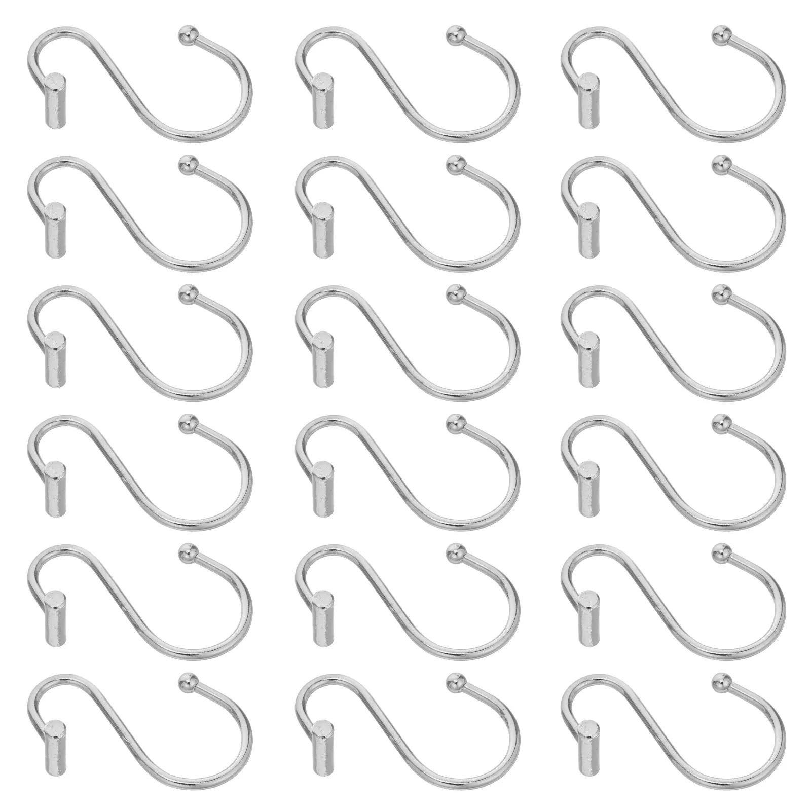 24Pcs Bath Curtain Hooks S Design Metal Shower Curtain Holders Vintage Decorative Bathroom Hooks for 29Mm Rod Corrosion
24Pcs Bath Curtain Hooks S Design Metal Shower Curtain Holders Vintage Decorative Bathroom Hooks for 29Mm Rod Corrosion