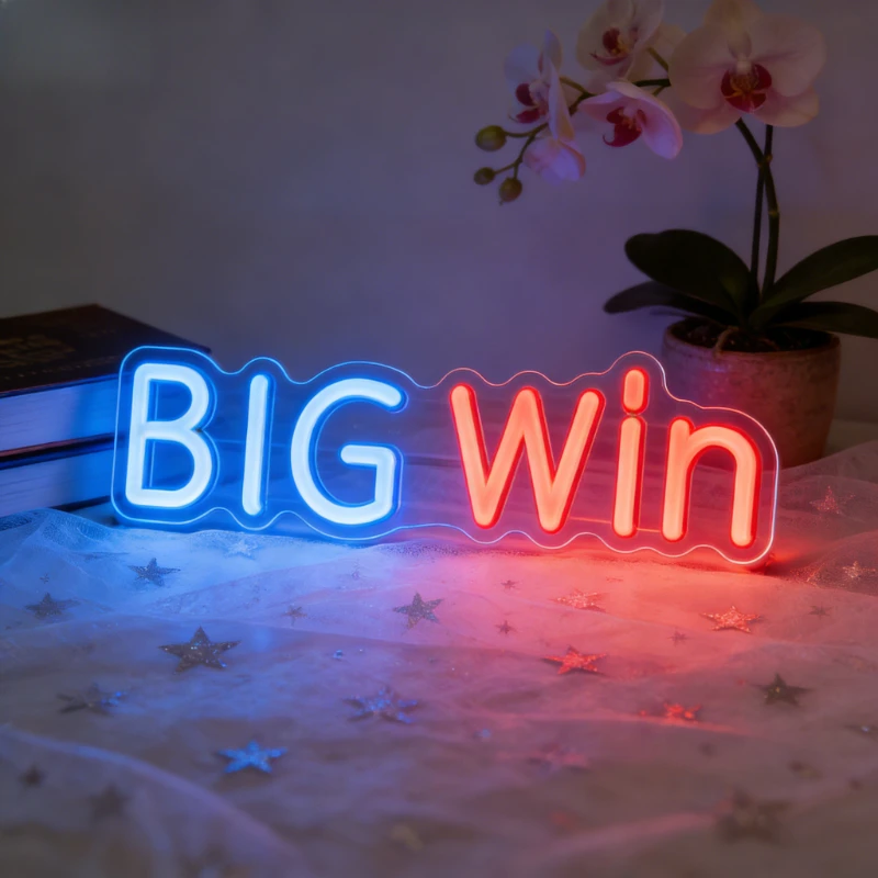 BIG Win Two Color Blue Red LED Neon Sign for Home Bedroom Office Party Success Celebration Gift Inspirational Wall Art Lighting
BIG Win Two Color Blue Red LED Neon Sign for Home Bedroom Office Party Success Celebration Gift Inspirational Wall Art Lighting
