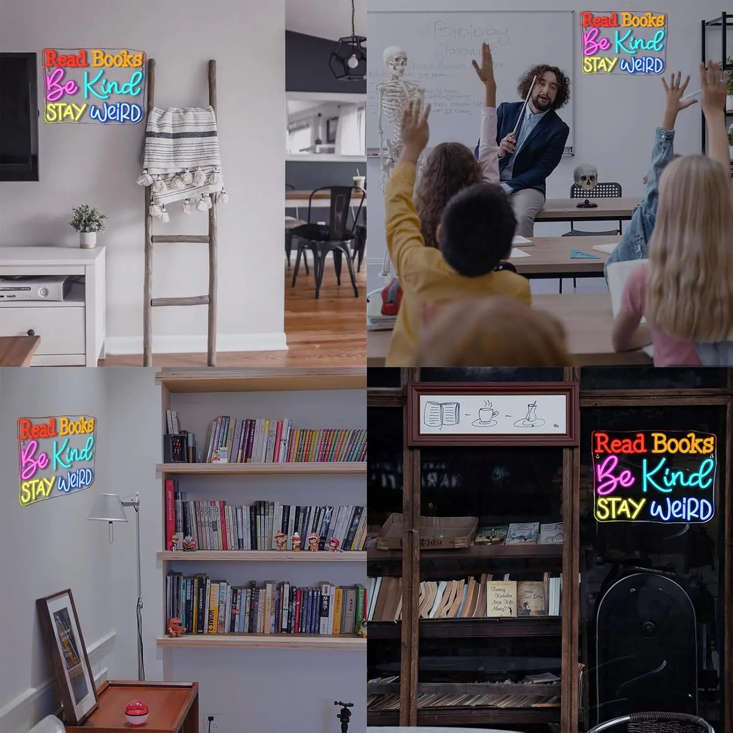 Read Books Be Kind Stay Weird Neon Sign Classroom Neon Lights Girls Club For Wall Decor Colorful Light Up Sign For Boys Bedroom 
Read Books Be Kind Stay Weird Neon Sign Classroom Neon Lights Girls Club For Wall Decor Colorful Light Up Sign For Boys Bedroom