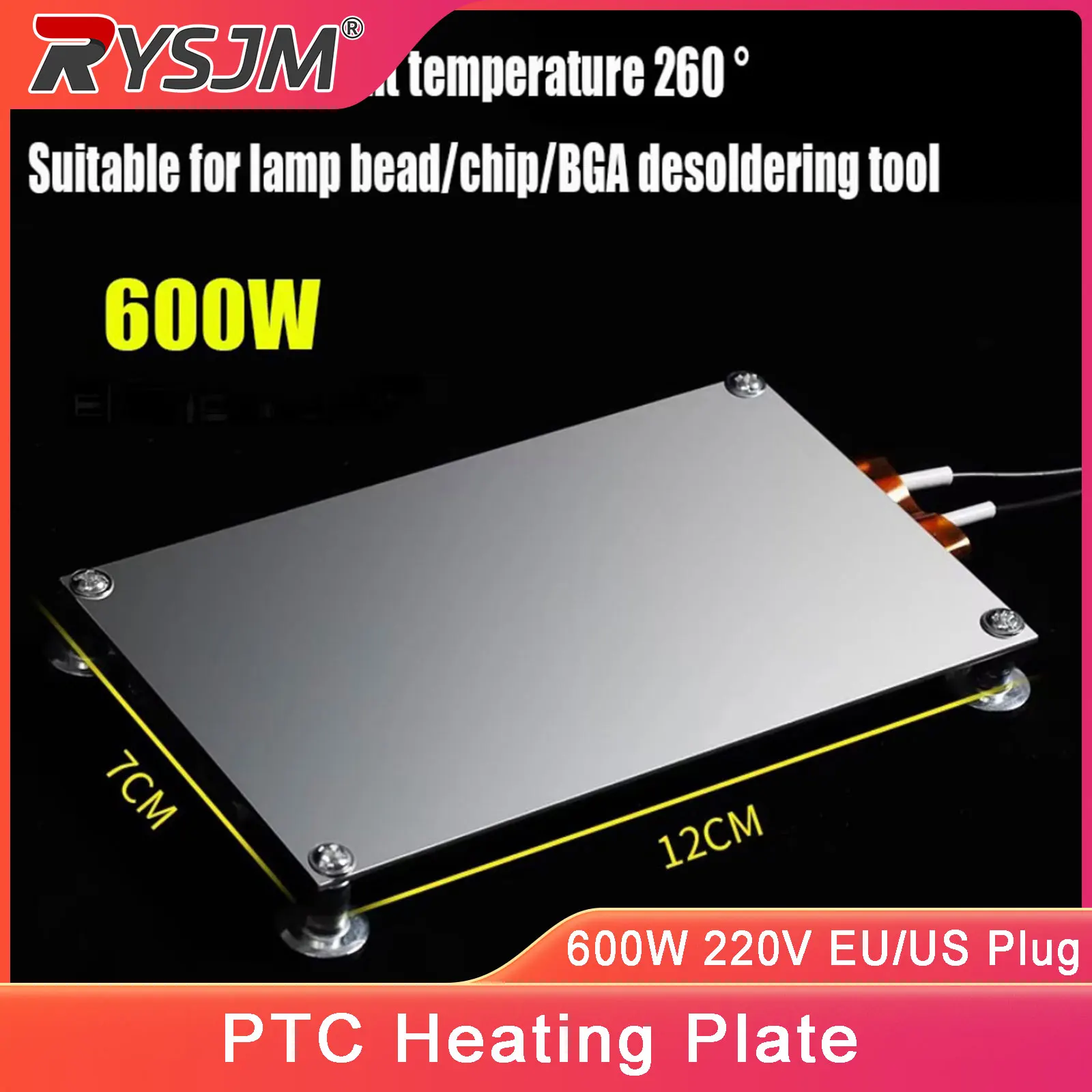 600W Welding Soldering Station Chip 220V Demolition Plate Aluminum Desoldering PTC LED BGA Solder Ball Remover Soldering Tool
600W Welding Soldering Station Chip 220V Demolition Plate Aluminum Desoldering PTC LED BGA Solder Ball Remover Soldering Tool