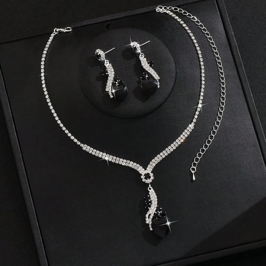 3pcs/Set Women's Wedding Jewelry Suit, Heart Shaped Necklace, Earrings, Elegant, Bridal Accessories, Thanksgiving Valentine's Da
3pcs/Set Women's Wedding Jewelry Suit, Heart Shaped Necklace, Earrings, Elegant, Bridal Accessories, Thanksgiving Valentine's Da