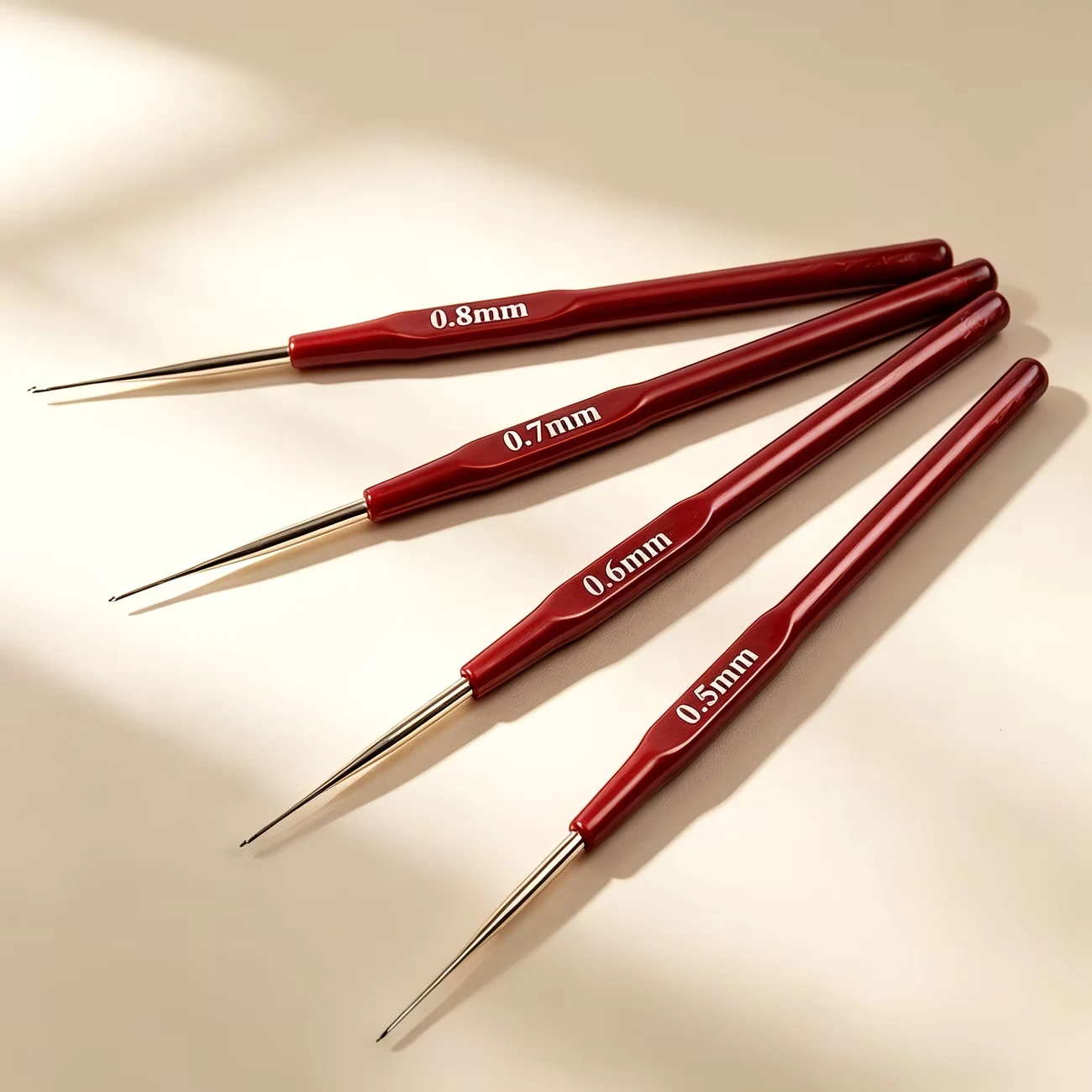 A Set of 4 Crochet Braiding Tools, with Hooks Sized 0.5/0.6/0.7/0.8mm, Suitable for Braids and Dreadlock Tool Kits
A Set of 4 Crochet Braiding Tools, with Hooks Sized 0.5/0.6/0.7/0.8mm, Suitable for Braids and Dreadlock Tool Kits