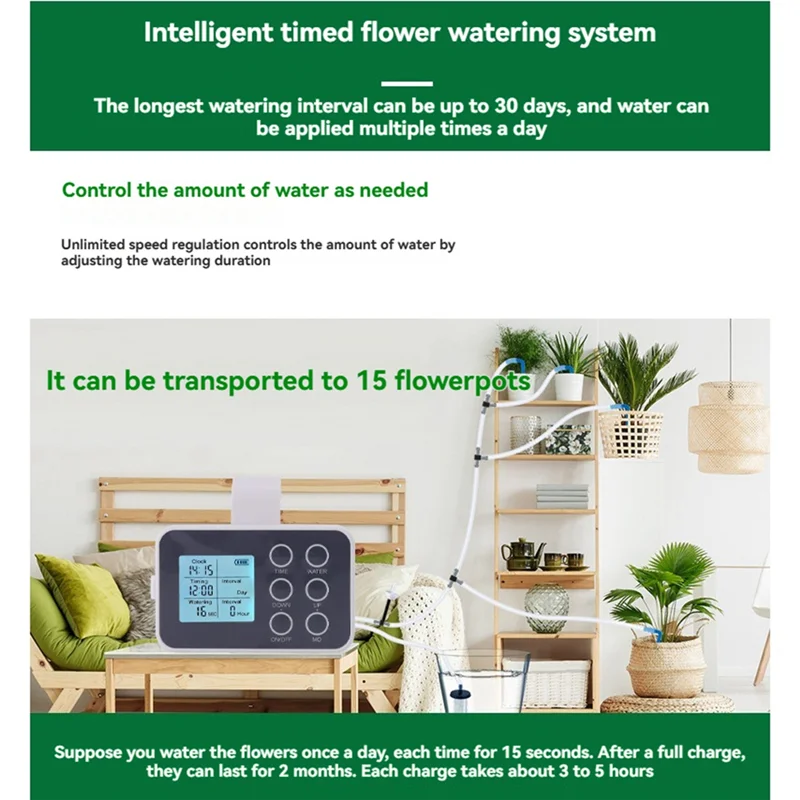 ABUL-Smart Automatic Watering System Smart Automatic Watering Timer With Adjustable Dripper
ABUL-Smart Automatic Watering System Smart Automatic Watering Timer With Adjustable Dripper