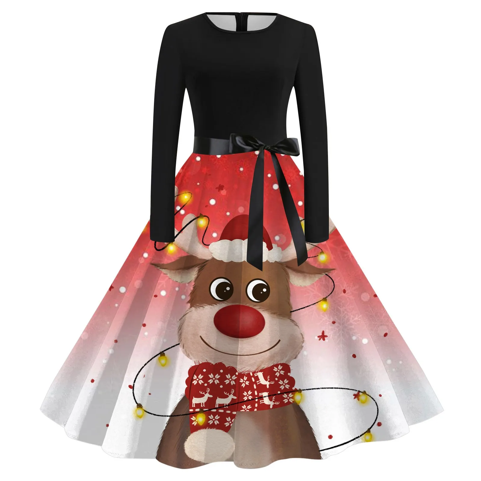 2023 Winter Christmas Dresses Women Robe Pinup Vintage Print Swing Christmas Costumes Party Dress Long Sleeve Elegant Vestidos
2023 Winter Christmas Dresses Women Robe Pinup Vintage Print Swing Christmas Costumes Party Dress Long Sleeve Elegant Vestidos