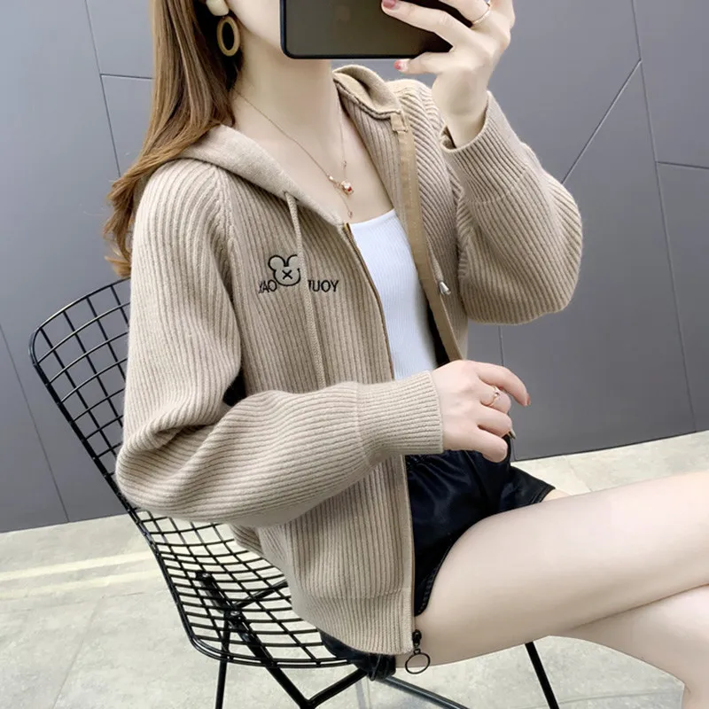 ort Women's Knitted Cardigan Sweater 50cm45 Small Size Autumn Winter Slim Fit Hooded Top Fem Faion Casual Knitwear
ort Women's Knitted Cardigan Sweater 50cm45 Small Size Autumn Winter Slim Fit Hooded Top Fem Faion Casual Knitwear