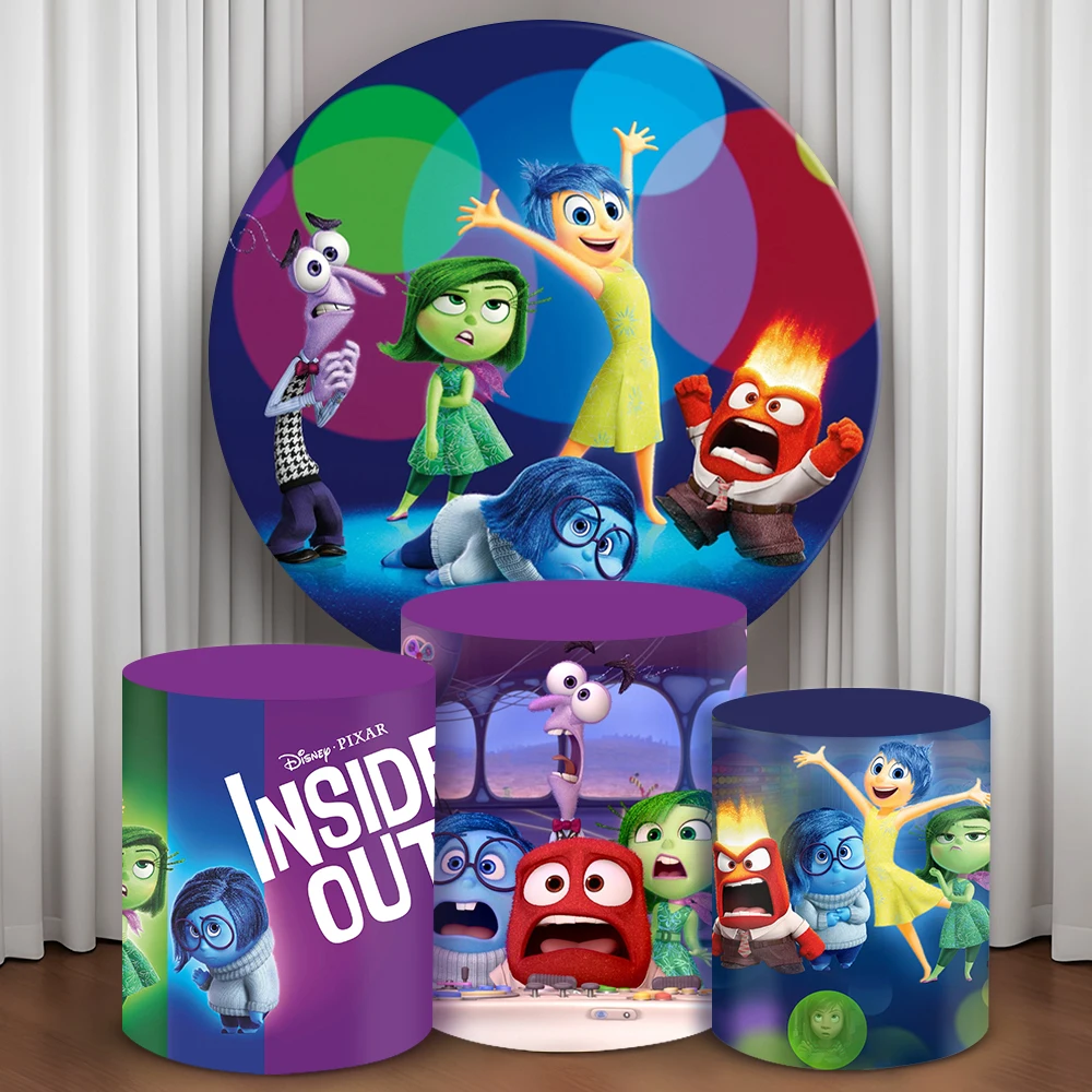 Inside Out Round Backdrop Cover Disney Kids Birthday Party Decor Cylindrical Cake Tablecloth Cover Cartoon Photograph Background
Inside Out Round Backdrop Cover Disney Kids Birthday Party Decor Cylindrical Cake Tablecloth Cover Cartoon Photograph Background