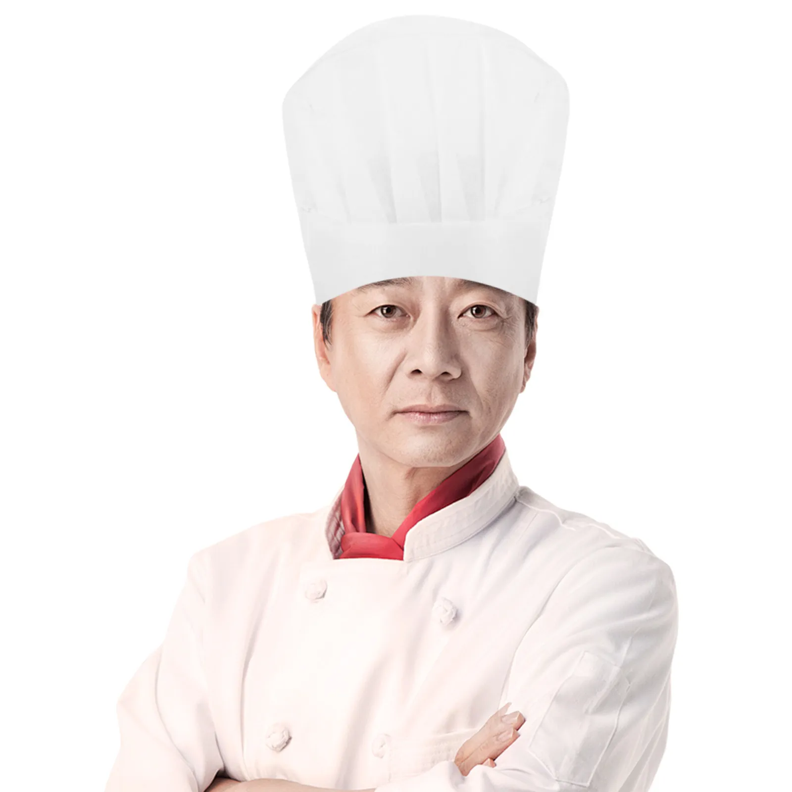20Pcs Disposable Non-Woven Chef Hats Tall White Cooking Caps for Kitchen Work Baking Food Service Tall Chef Hat
20Pcs Disposable Non-Woven Chef Hats Tall White Cooking Caps for Kitchen Work Baking Food Service Tall Chef Hat