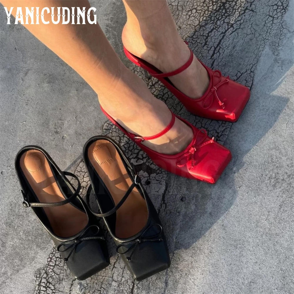 Metallic Stiletto Mules Square Toe Designer Slippers Fashion Style Butterfly Knot Mules Vegan Leather High Heeled Women's Pumps
Metallic Stiletto Mules Square Toe Designer Slippers Fashion Style Butterfly Knot Mules Vegan Leather High Heeled Women's Pumps