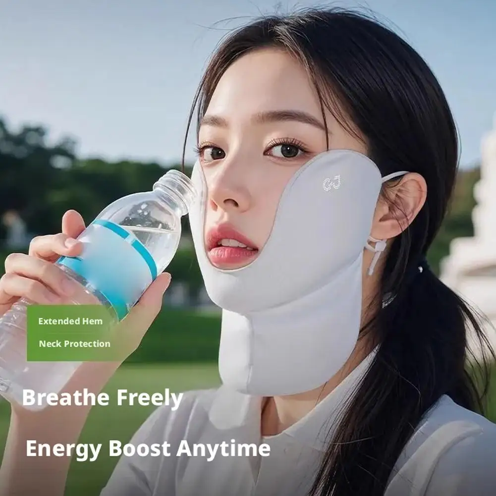 Cooling Ice Silk Sun Mask UPF50+ Full Face Neck Protection, Breathable Light UV Shield Mask For Ladies Golf Cycling Camping Trip
Cooling Ice Silk Sun Mask UPF50+ Full Face Neck Protection, Breathable Light UV Shield Mask For Ladies Golf Cycling Camping Trip