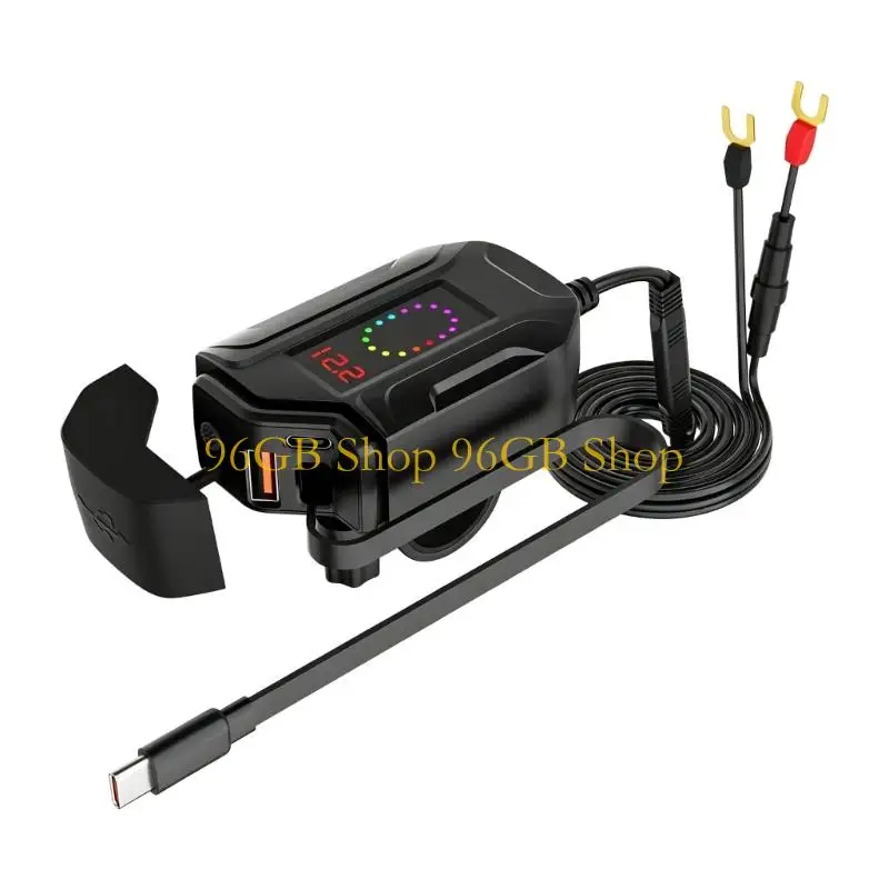 96GB Double Port USB Charging Power Adapter For Motorcycles With LED Meter And Overload
96GB Double Port USB Charging Power Adapter For Motorcycles With LED Meter And Overload