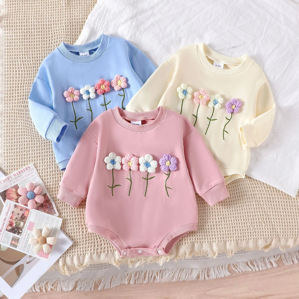 Autumn New Knitted Flower Long Sleeve Hoodie for Baby Girls Comfortable and Convenient Children's Jumpsuit Sweet and Cute
Autumn New Knitted Flower Long Sleeve Hoodie for Baby Girls Comfortable and Convenient Children's Jumpsuit Sweet and Cute