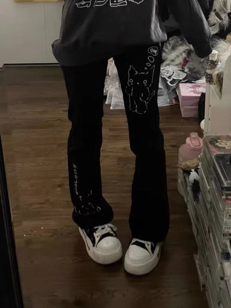 Japanese Fashion Black Cute Pants Women New Design Cartoon Print Kawaii Harajuku Trousers High Street Chic Sweet Clothes Spring
Japanese Fashion Black Cute Pants Women New Design Cartoon Print Kawaii Harajuku Trousers High Street Chic Sweet Clothes Spring